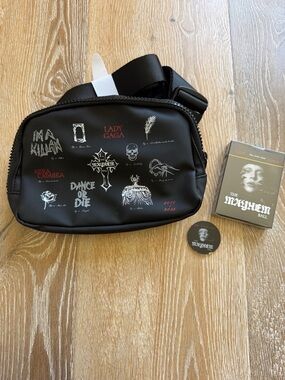 Lady Gaga Mayhem Ball VIP Black Graphic Crossbody Bag